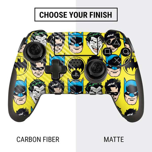 DC Comics Batman Vintage Character Pattern - Joker and Robin PlayStation Scuf Vantage 2 Controller Skin